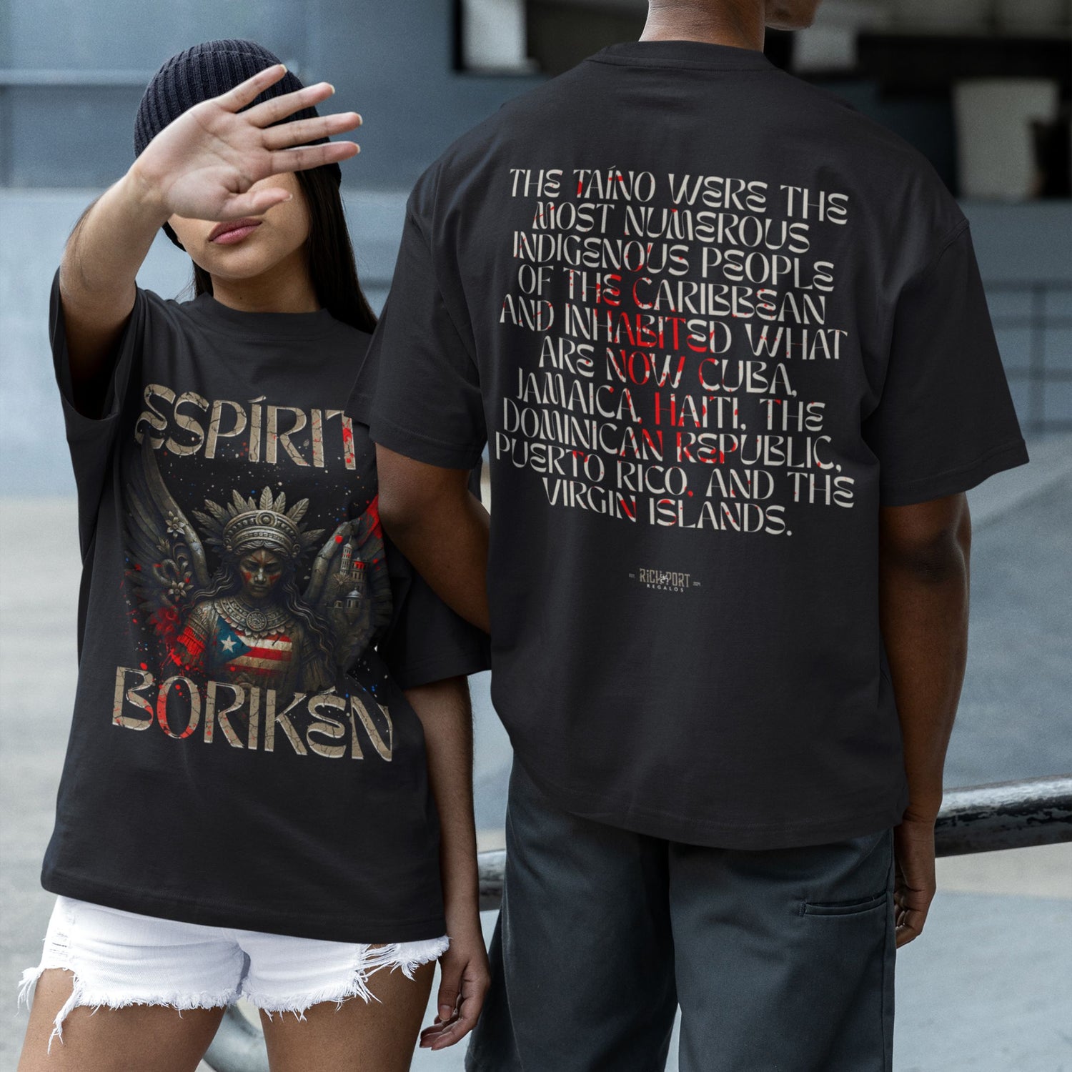 Espíritu Borikén - Vintage Wash Frayed Heavyweight T-Shirt