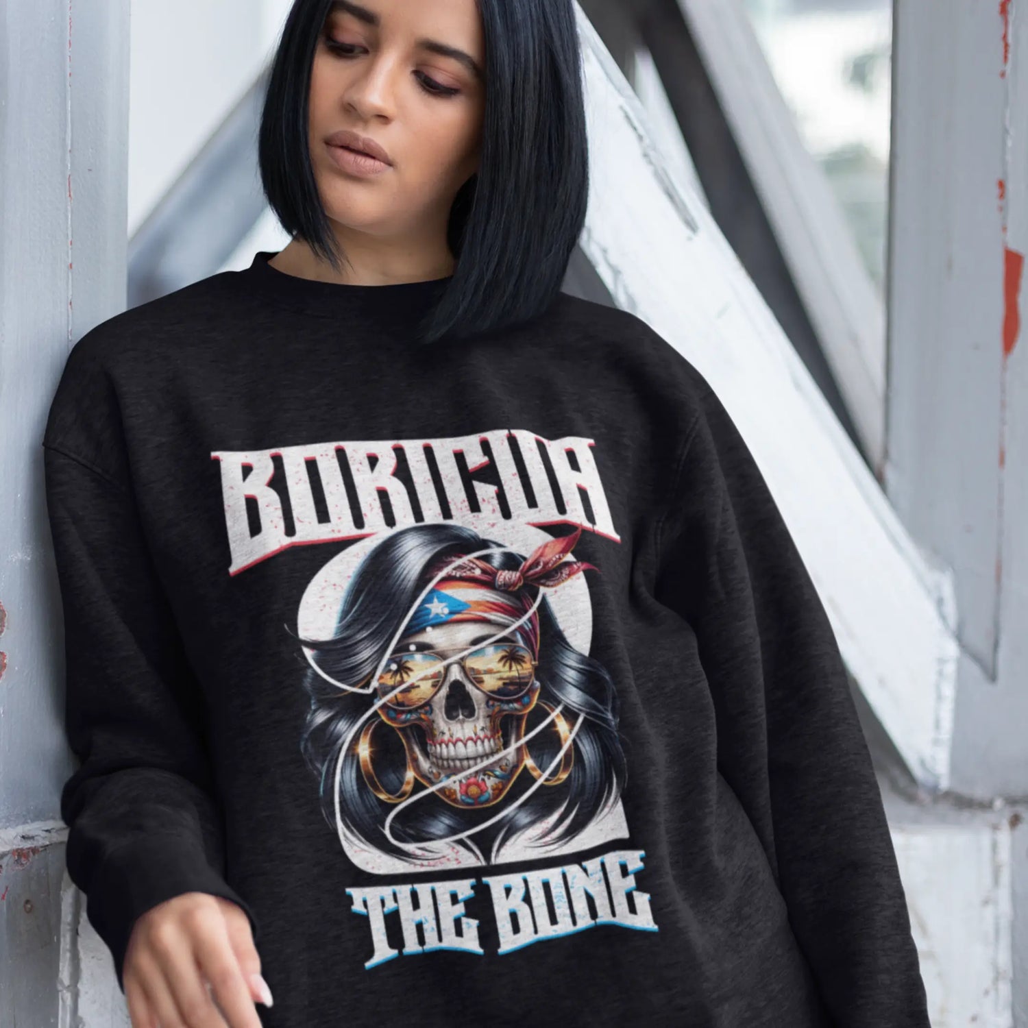 Women's "Boricua 2 the Bone" Fleeced Sweatshirt