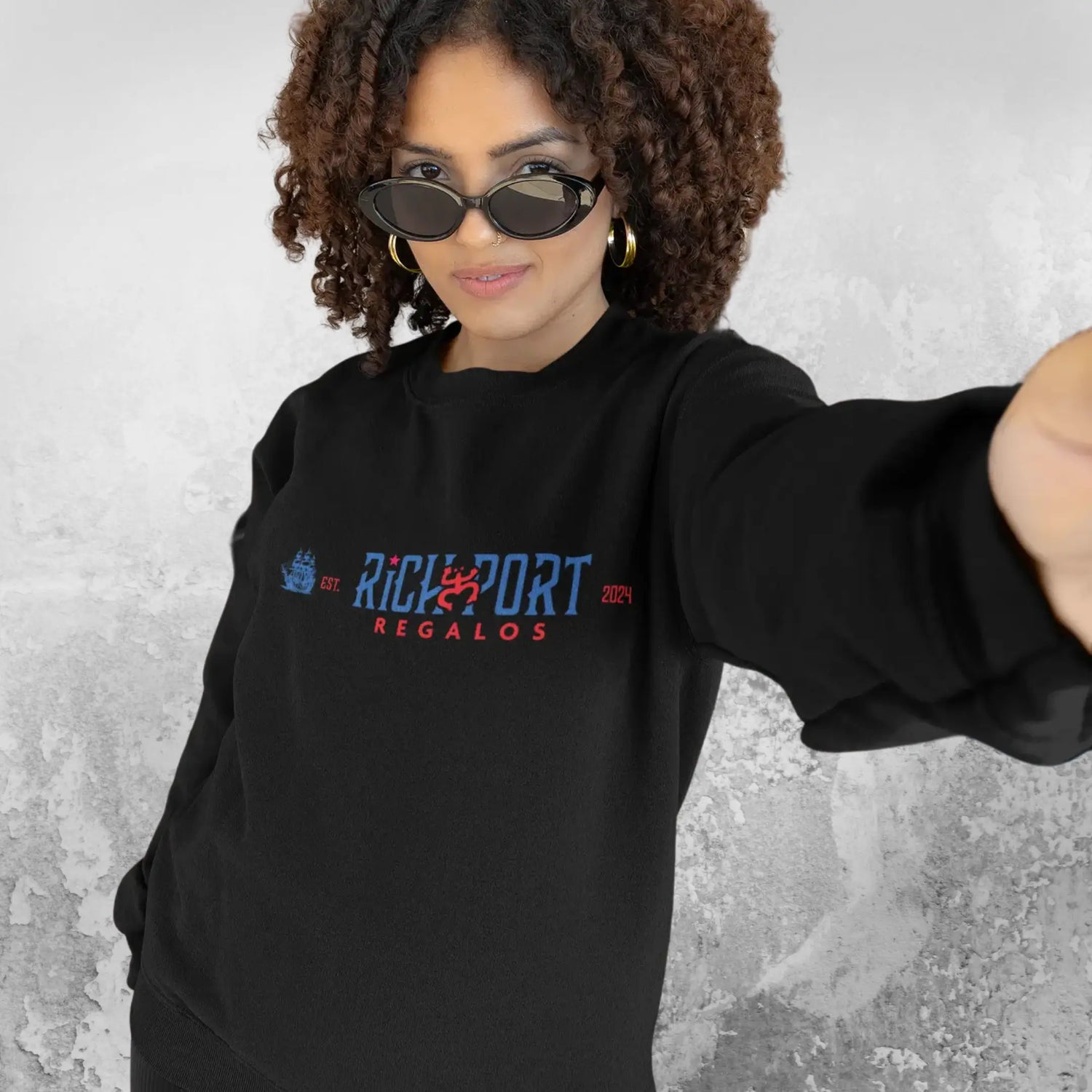 Unisex Rich Port Classic Word Mark Oversized Heavy Sweatshirt