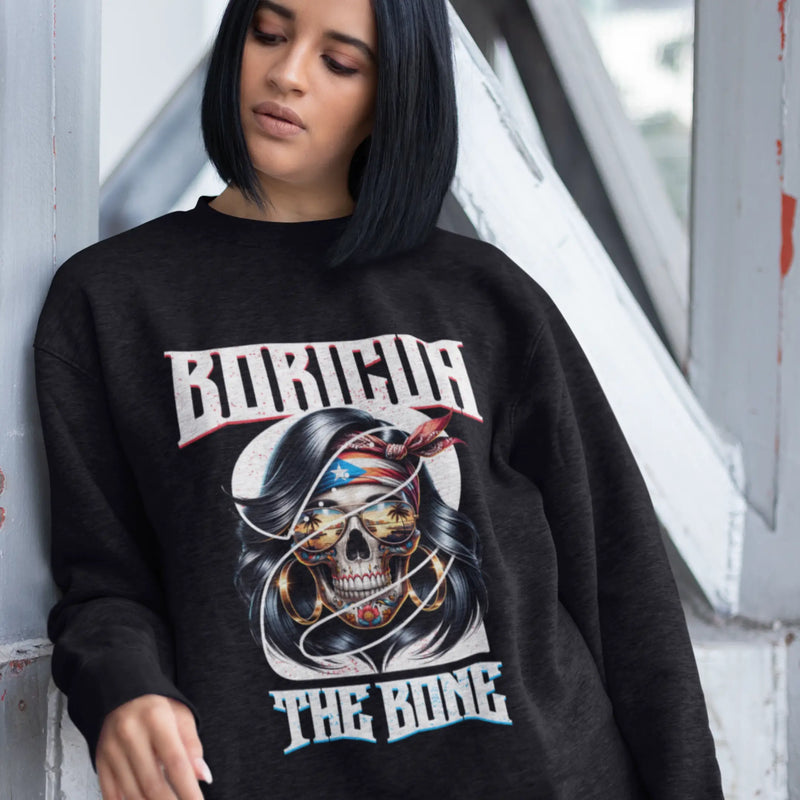 Women's "Boricua 2 the Bone" Fleeced Sweatshirt